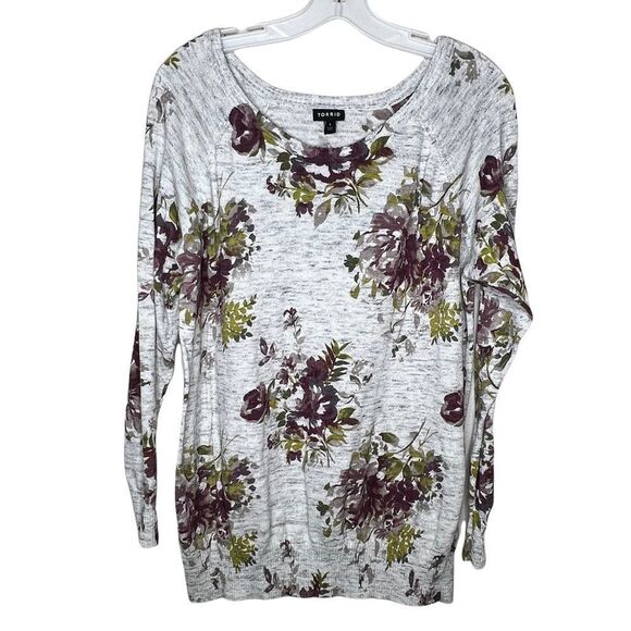 Torrid Floral Sweater‎ - Picture 1 of 7